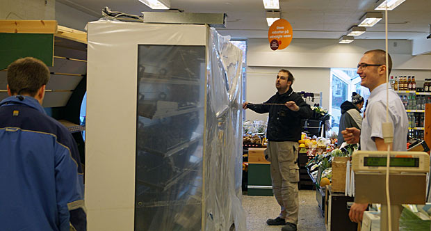 Ommøblering og ny kølereol i Brugsen