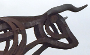 Lille udsnit af Oksbøls nye skulptur 