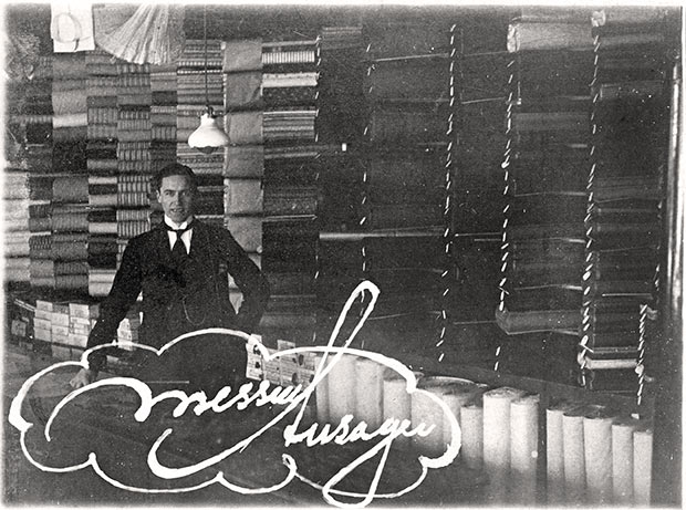 "Messen" manufakturhandel i Ansager fra 1911-1924 på adressen Østergade 1