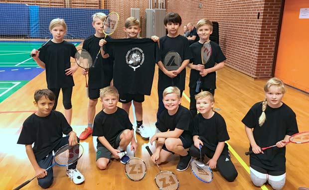 Det sejrrige hold fra Skovlund Ansager Badminton, der kæmpede for hver eneste bold