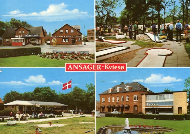 Post kort fra Ansager ca 1980 samme år som arkivet blev grundlagt